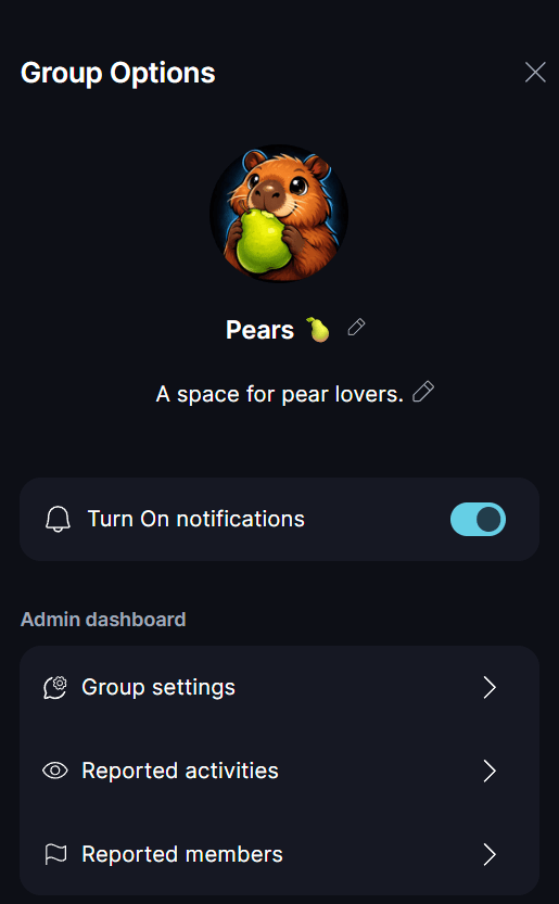 Messaging on Keet ✉️ You can also assign member roles and moderate regular groups as your network grows.