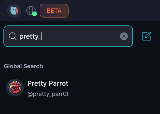 Messaging on Keet ✉️ Find by username.