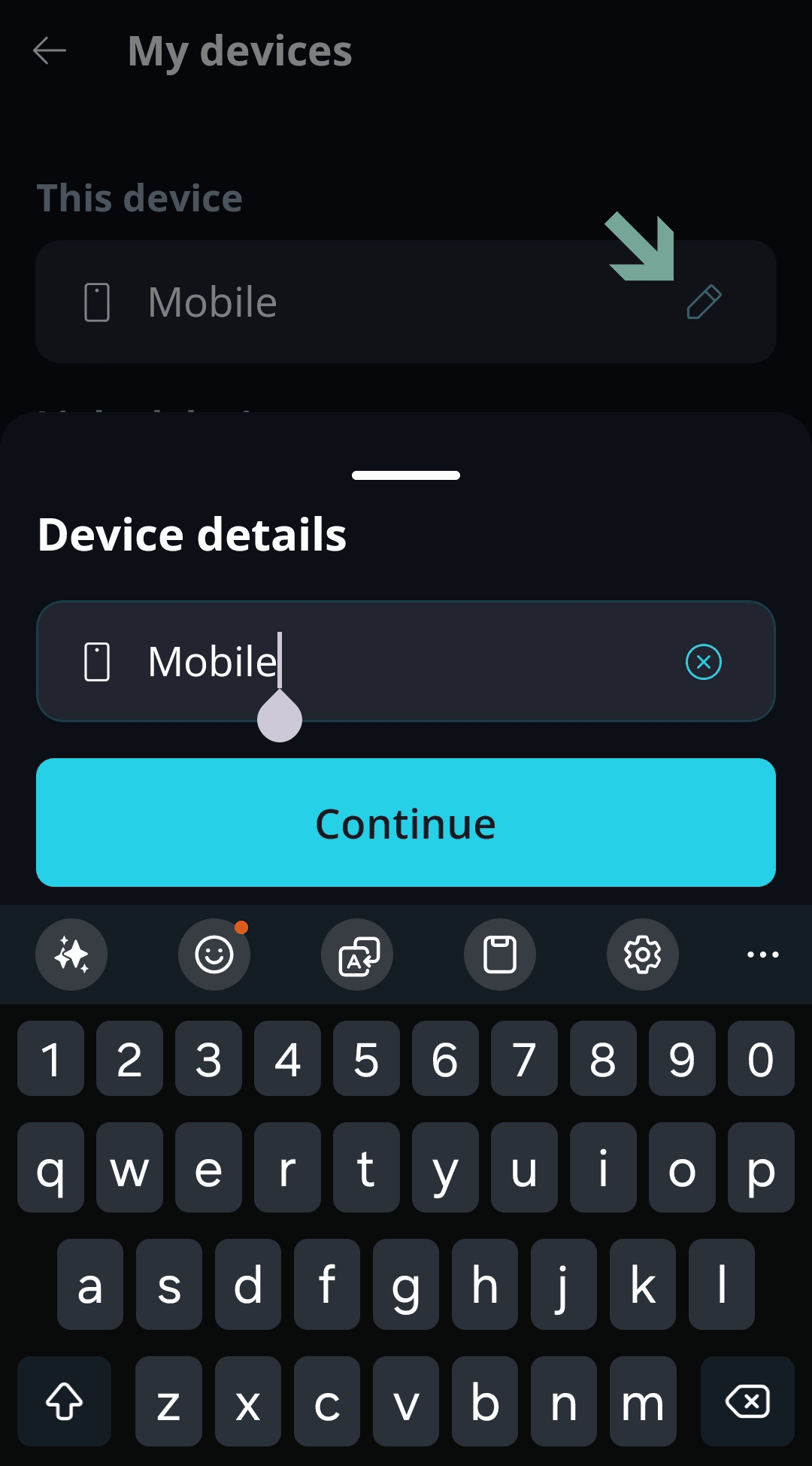 Link Devices To rename other devices, repeat this process from their own 'My devices' menu.