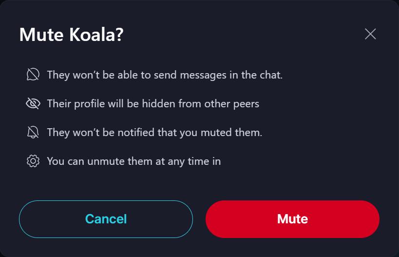 Group Moderation ⚖️ · Mute member This reversible action prevents the member from sending messages in the group and hides their profile from ….